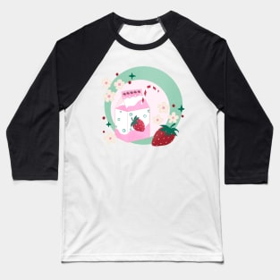 Strawberry milk badge Baseball T-Shirt